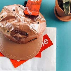 SUPREME/ North Face Collab 6- Panel Rose Gold Hat